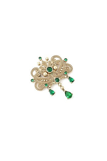Gold Brass Brooch