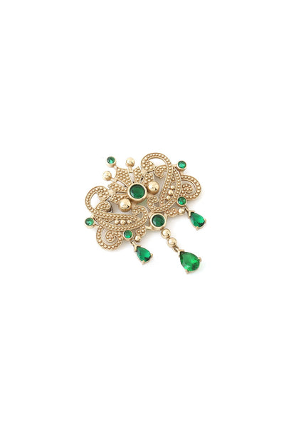 Gold Brass Brooch
