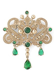 Gold Brass Brooch
