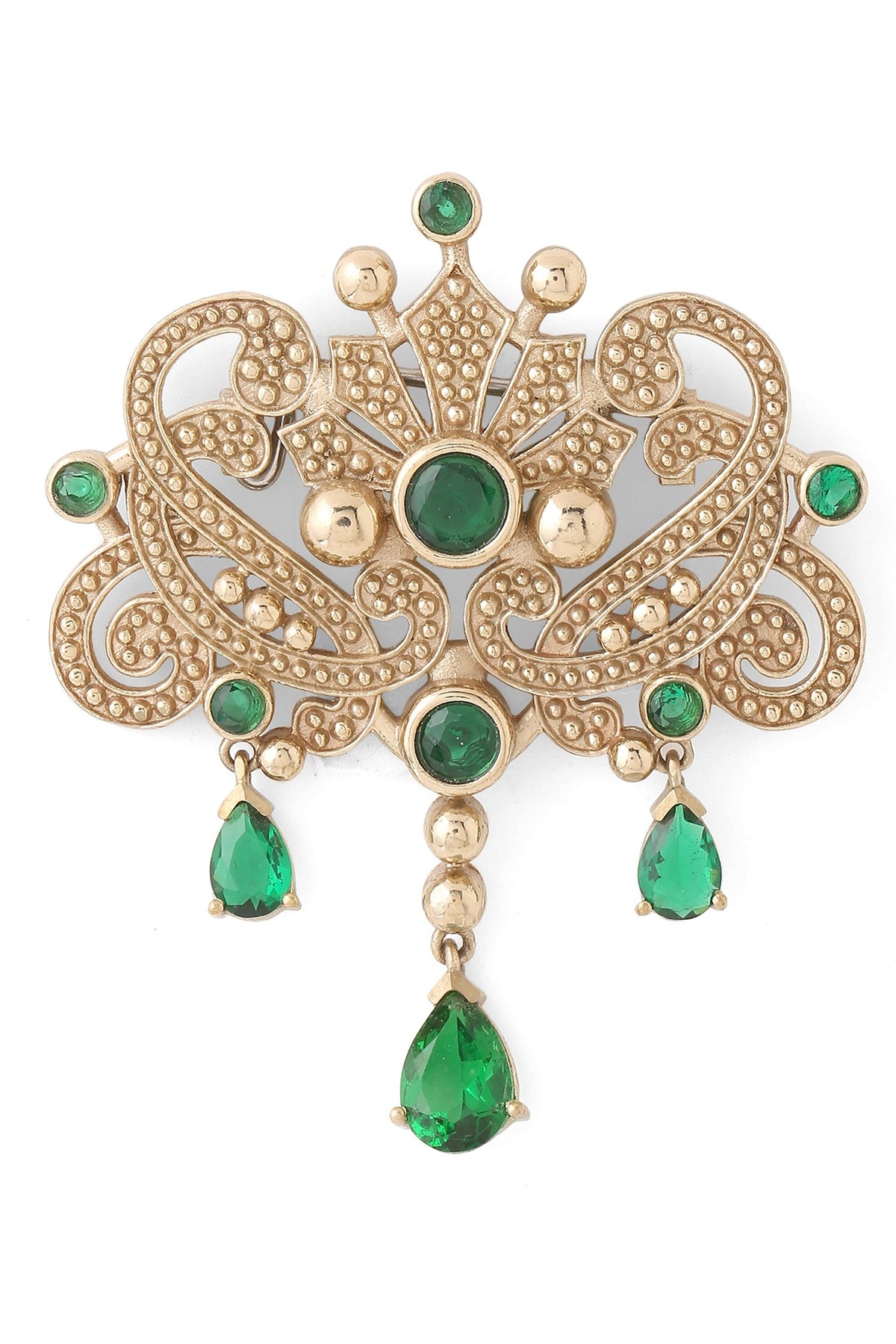 Gold Brass Brooch
