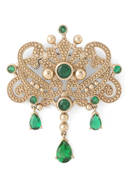 Gold Brass Brooch