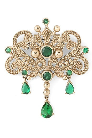 Gold Brass Brooch