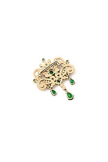 Gold Brass Brooch