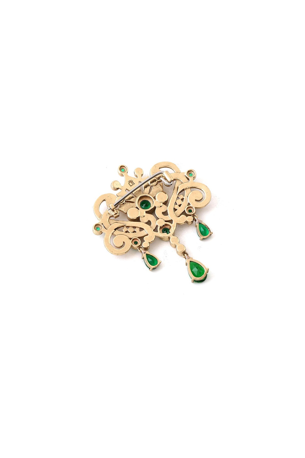 Gold Brass Brooch