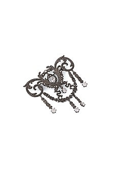 Grey Brass Brooch