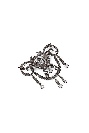 Grey Brass Brooch