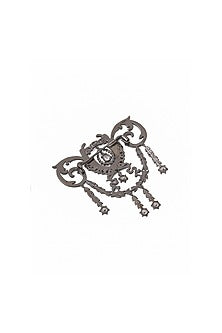 Grey Brass Brooch