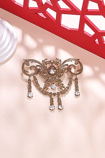 Gold Brass Brooch