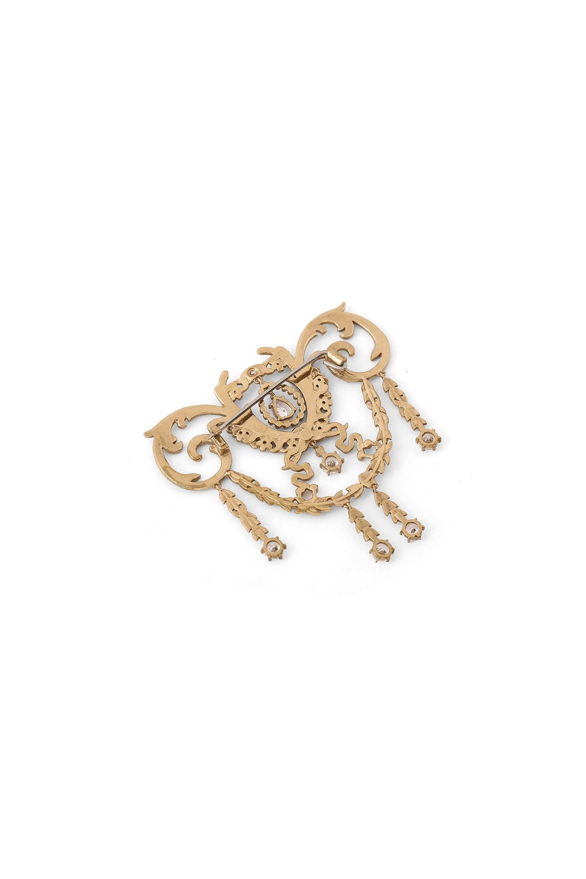 Gold Brass Brooch