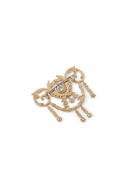 Gold Brass Brooch