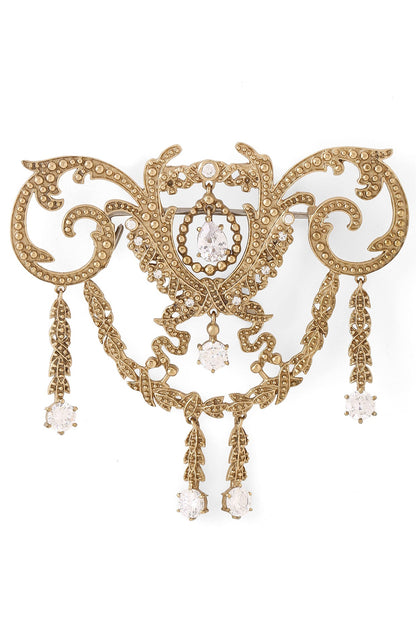 Gold Brass Brooch