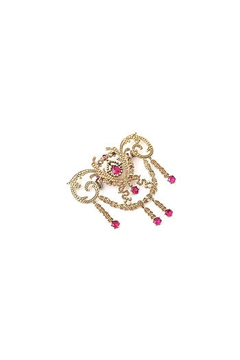 Gold Brass Brooch