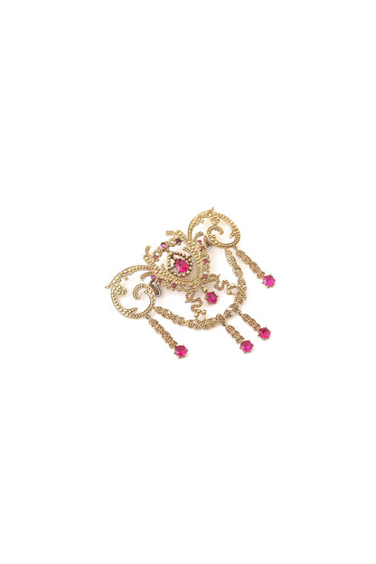 Gold Brass Brooch