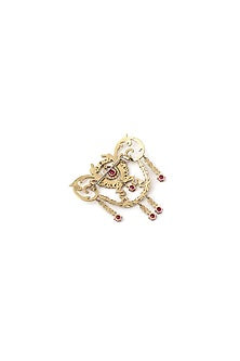 Gold Brass Brooch