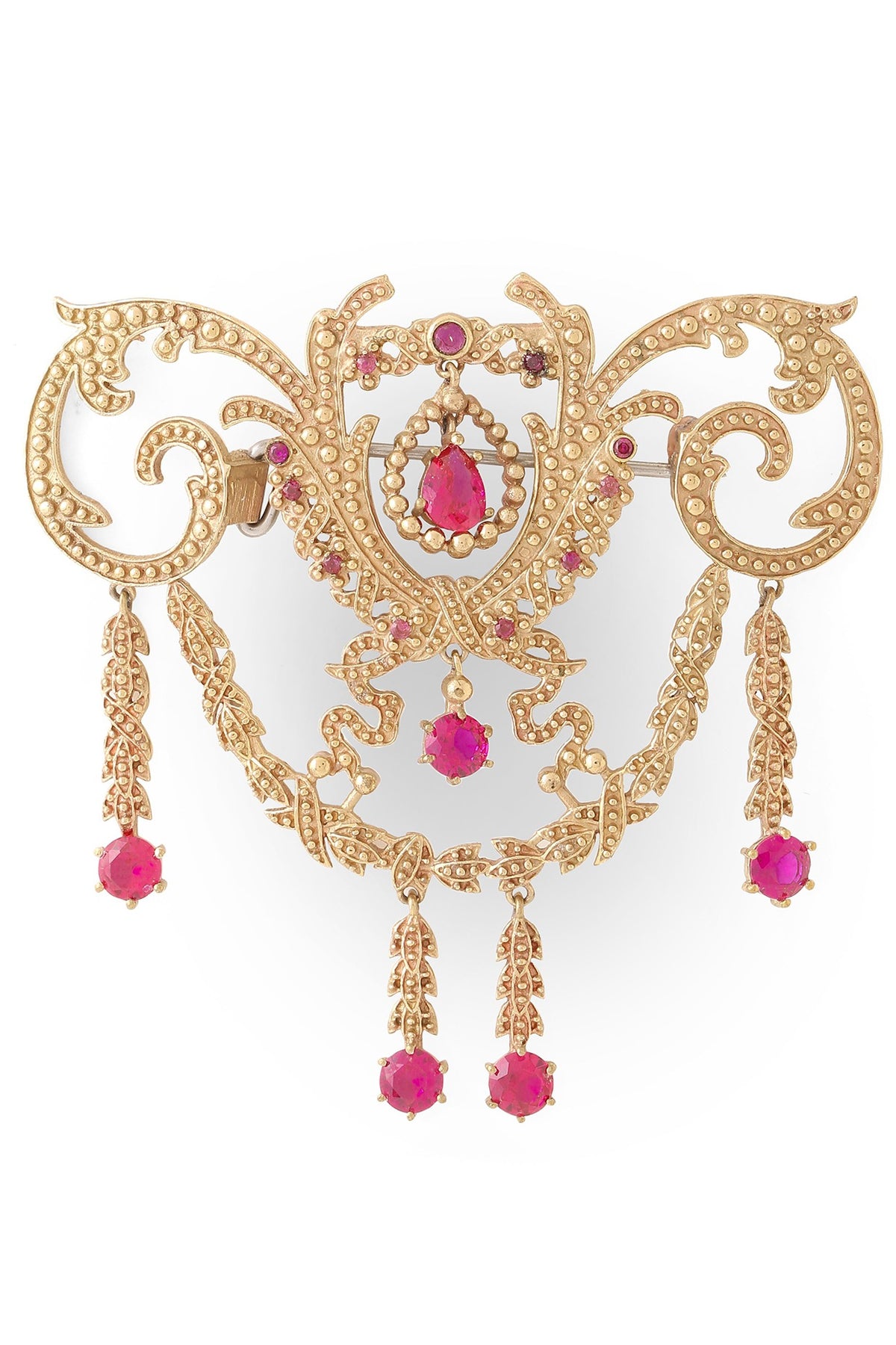 Gold Brass Brooch