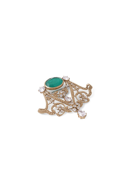Gold Brass Brooch