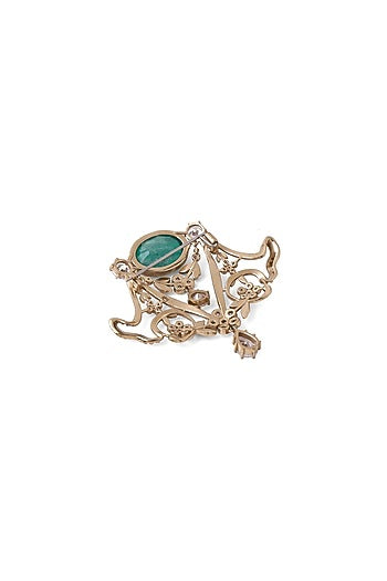 Gold Brass Brooch