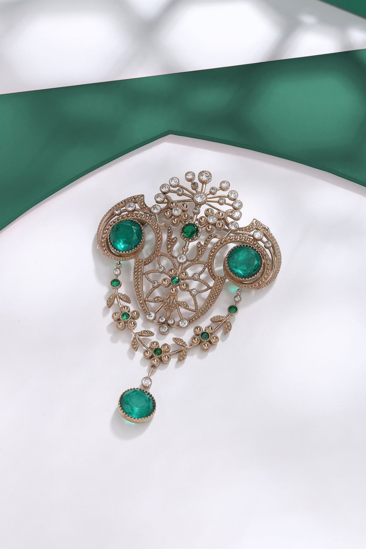 Gold Brass Brooch