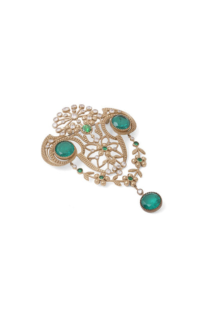 Gold Brass Brooch