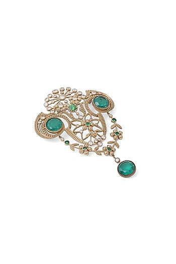Gold Brass Brooch