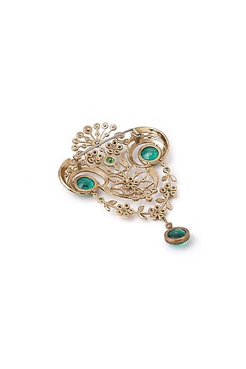 Gold Brass Brooch