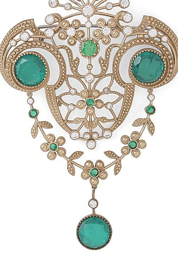Gold Brass Brooch