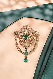 Gold Brass Brooch