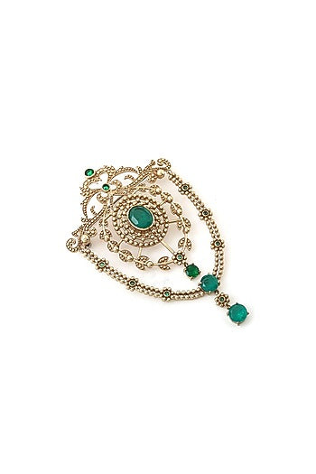 Gold Brass Brooch
