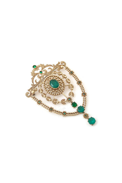 Gold Brass Brooch