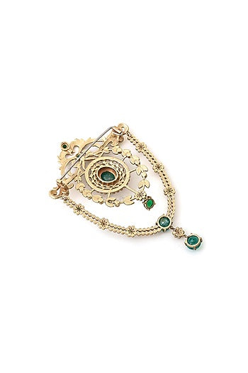 Gold Brass Brooch