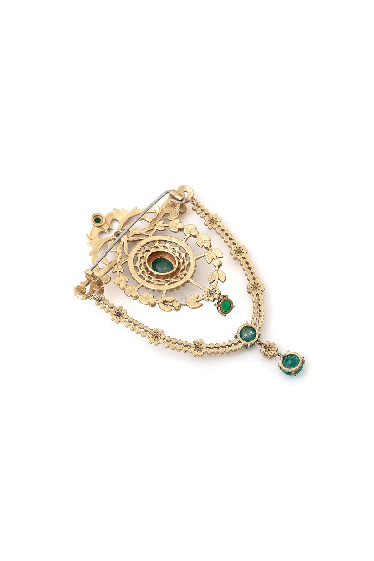 Gold Brass Brooch