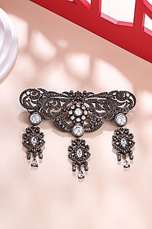 Grey Brass Brooch