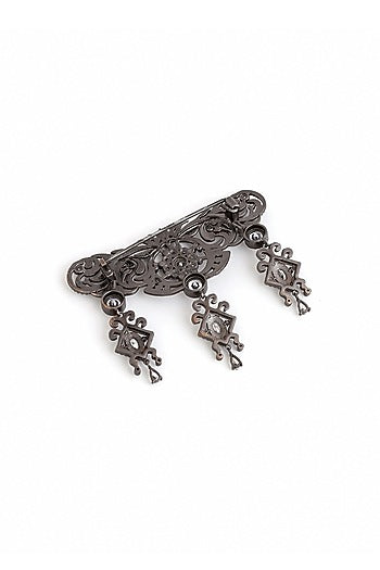 Grey Brass Brooch