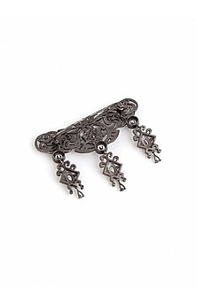 Grey Brass Brooch