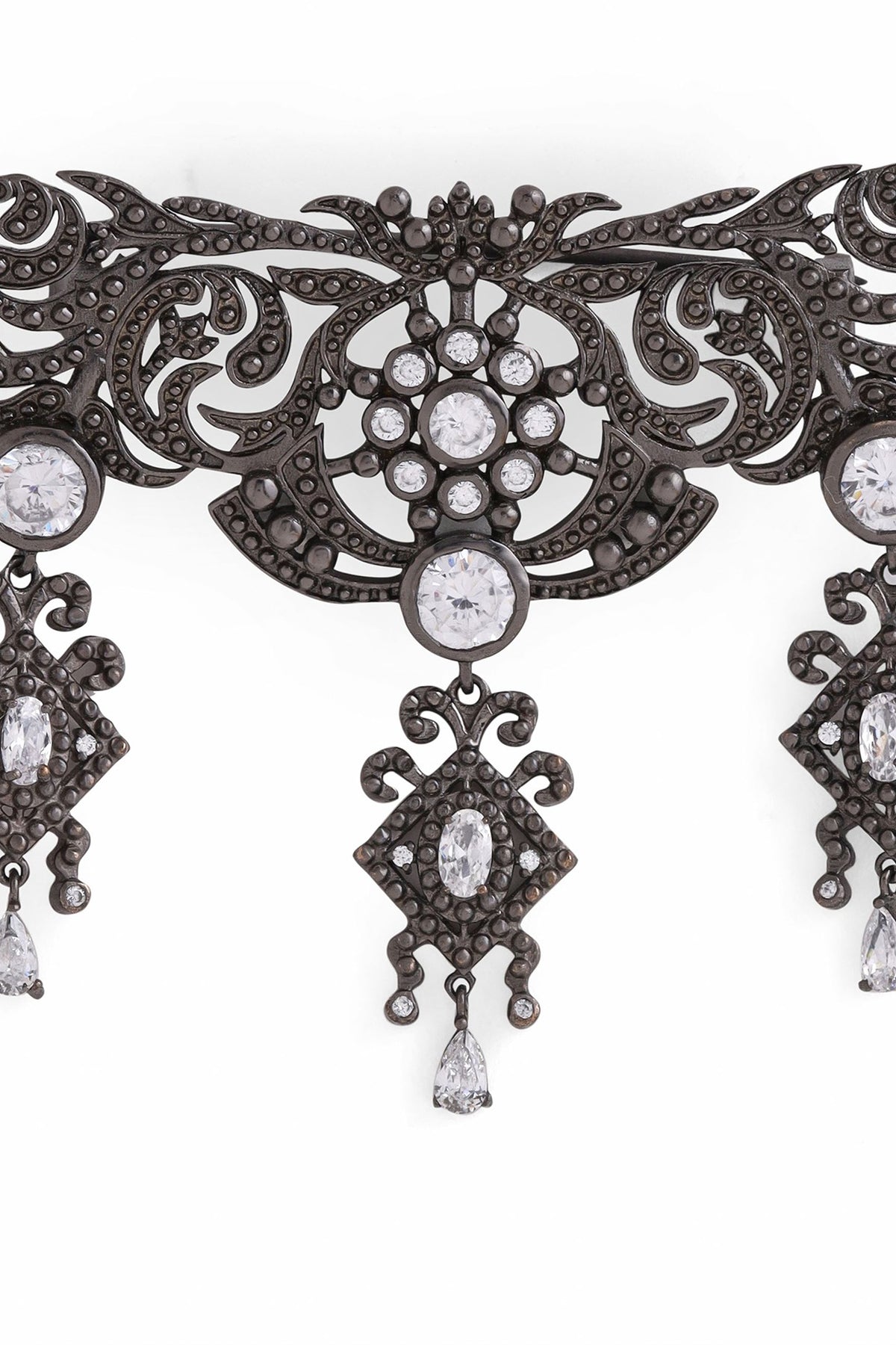 Grey Brass Brooch