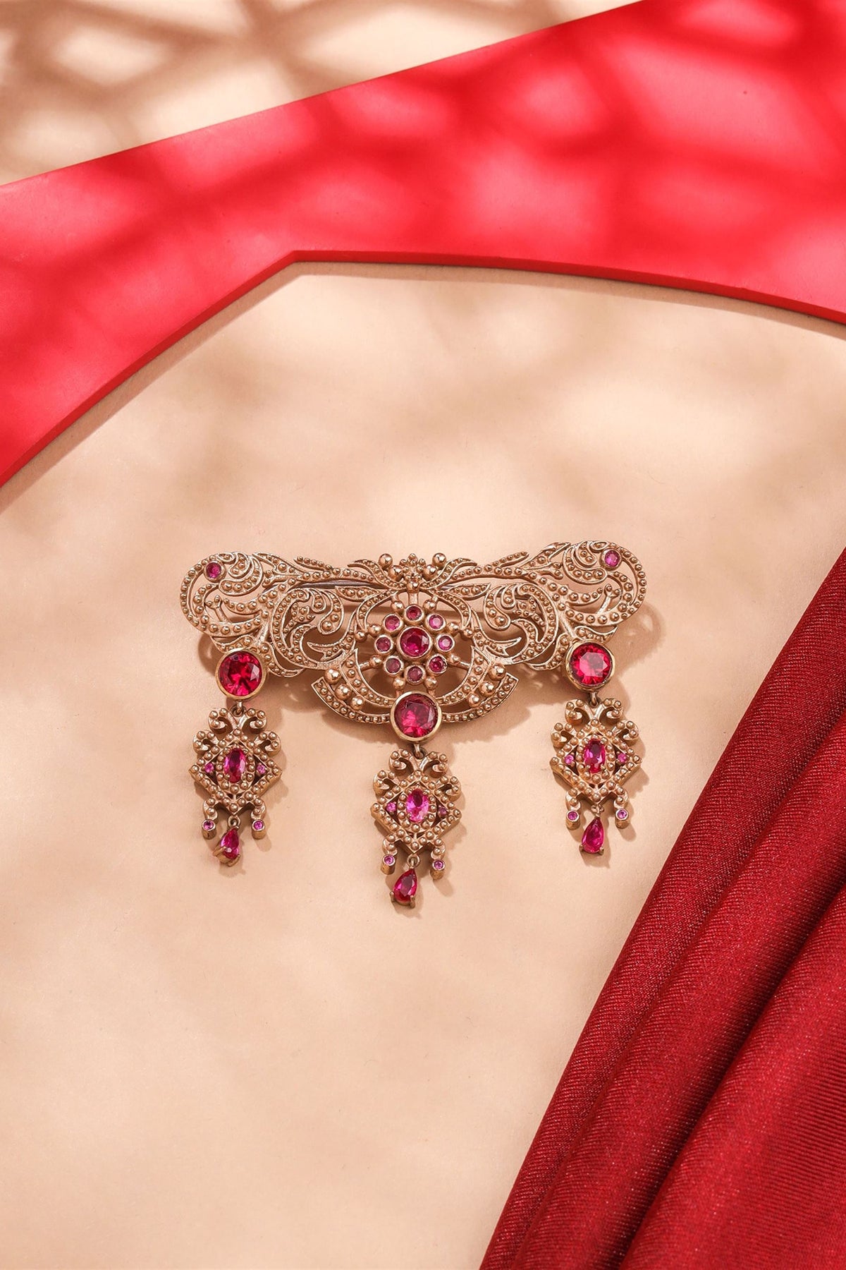 Gold Brass Brooch