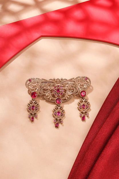 Gold Brass Brooch