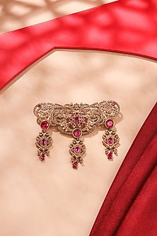 Gold Brass Brooch