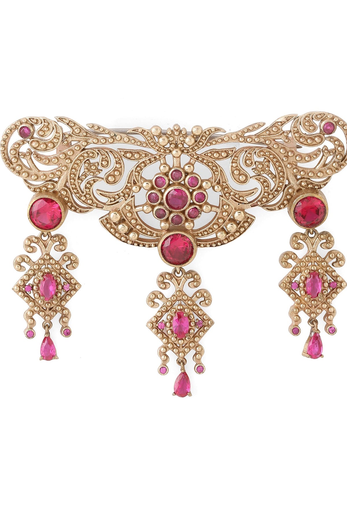 Gold Brass Brooch