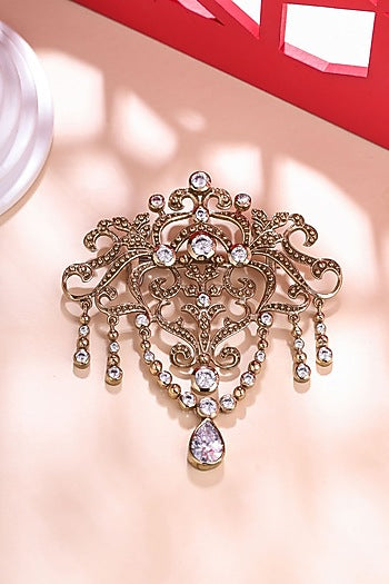 Gold Brass Brooch