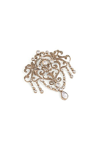 Gold Brass Brooch