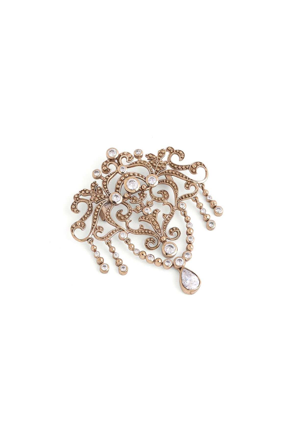Gold Brass Brooch