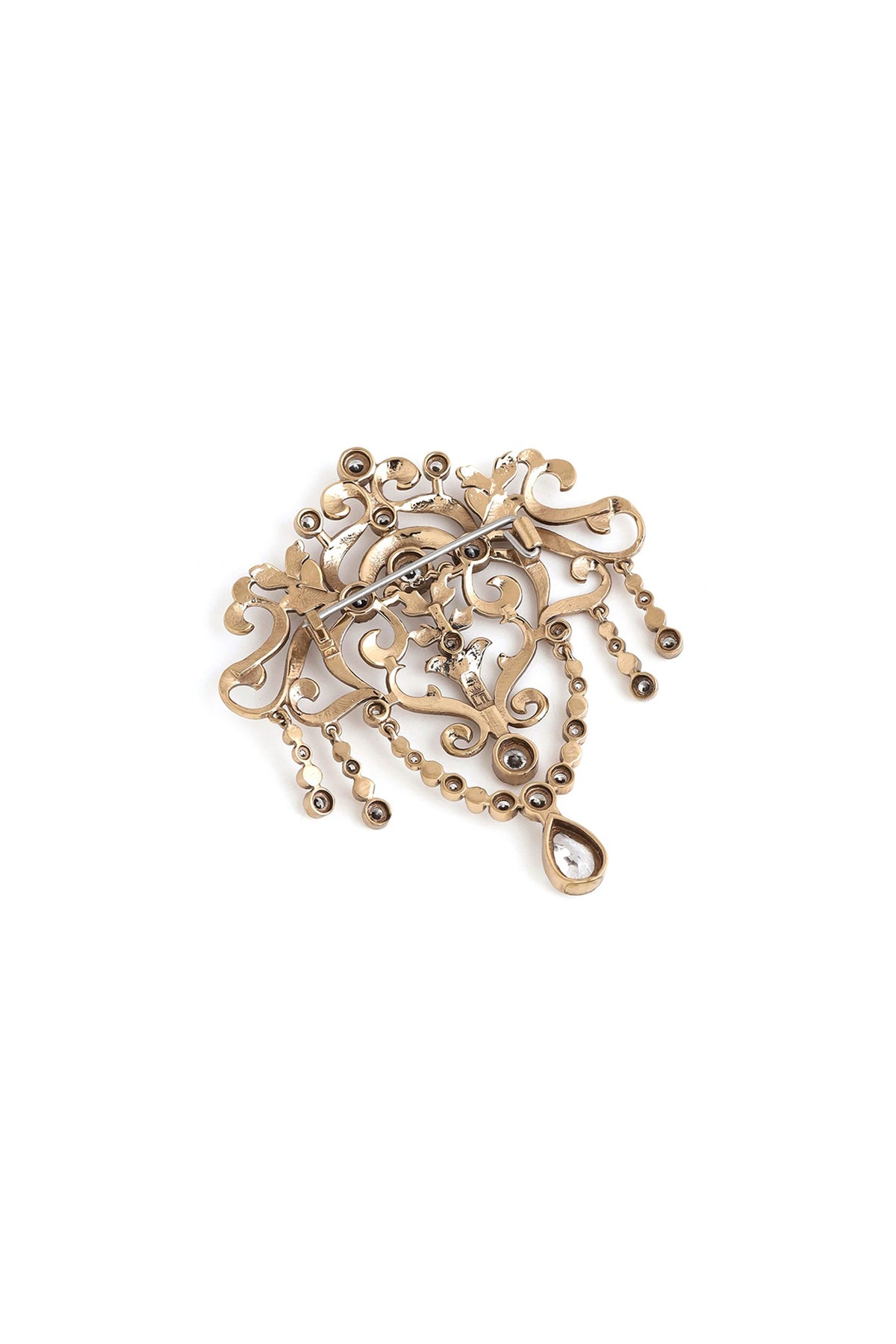 Gold Brass Brooch