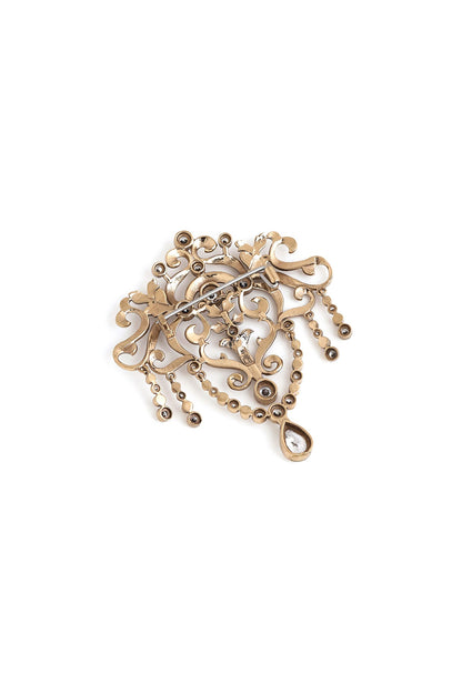 Gold Brass Brooch