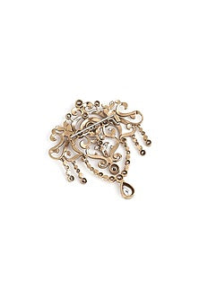 Gold Brass Brooch