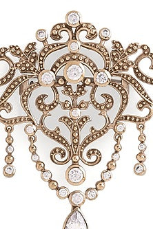 Gold Brass Brooch