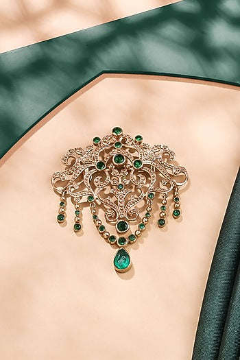 Gold Brass Brooch