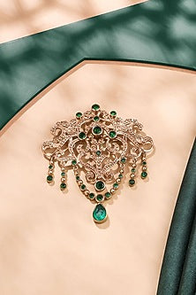 Gold Brass Brooch