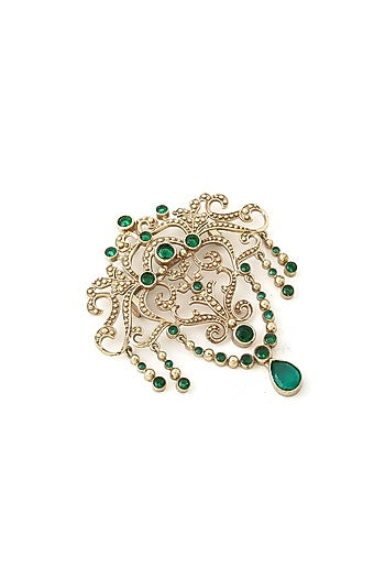 Gold Brass Brooch
