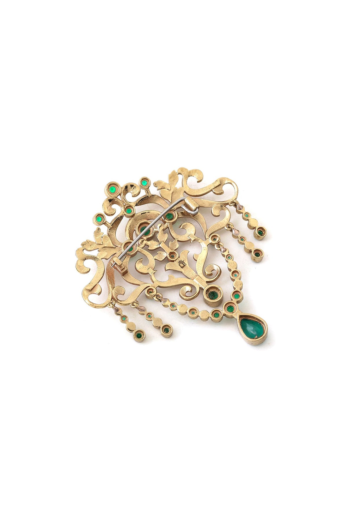 Gold Brass Brooch